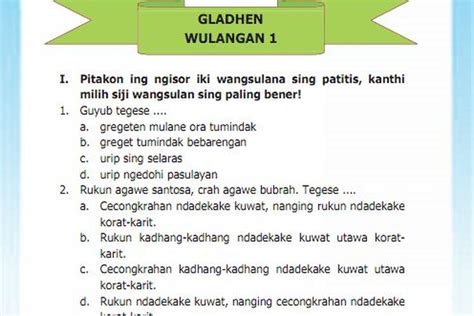 Kunci jawaban gladhen wulangan 1 kelas 10  Jalan S Kadar Maron Tegalsari RT 03 RW 07 Sidorejo Temanggung Jawa Tengah 081370921364 <a href=